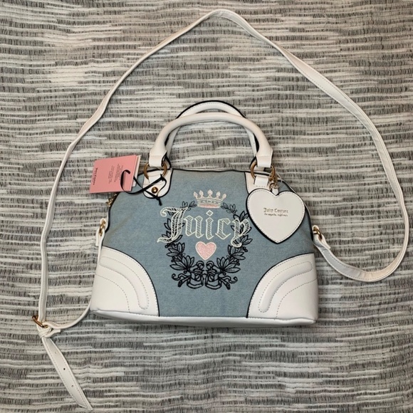 Juicy Couture Denim Heritage Satchel - Picture 2 of 8